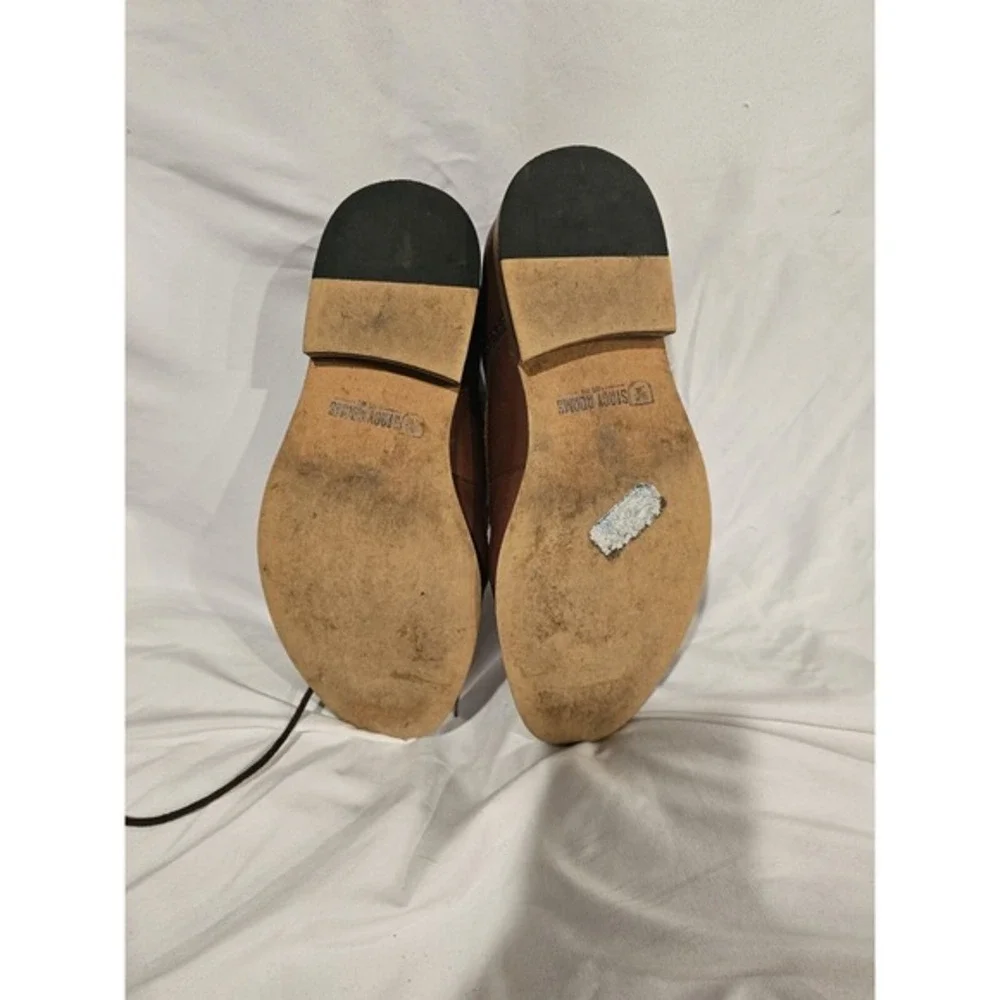Stacy‎ Adams Comfort Plus Dress shoes Size 7.5 M Brown Leather Wing Tips